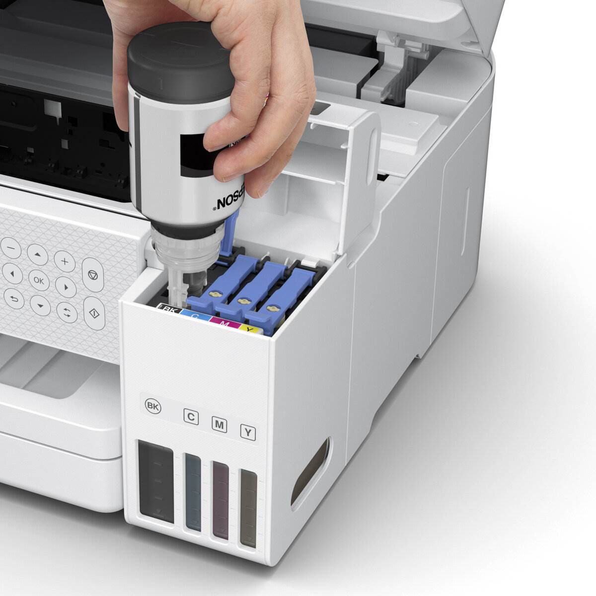 Atramentová tlačiareň EPSON EcoTank L6276,  3v1,  A4,  1200x4800dpi,  33 str./ min,  USB,  Wi-Fi,  LAN,  biela,  3 roky záruka po2 