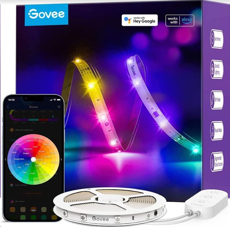 Govee RGBIC Basic Wi-Fi + Bluetooth LED Strip Lights (10 Meter)0 