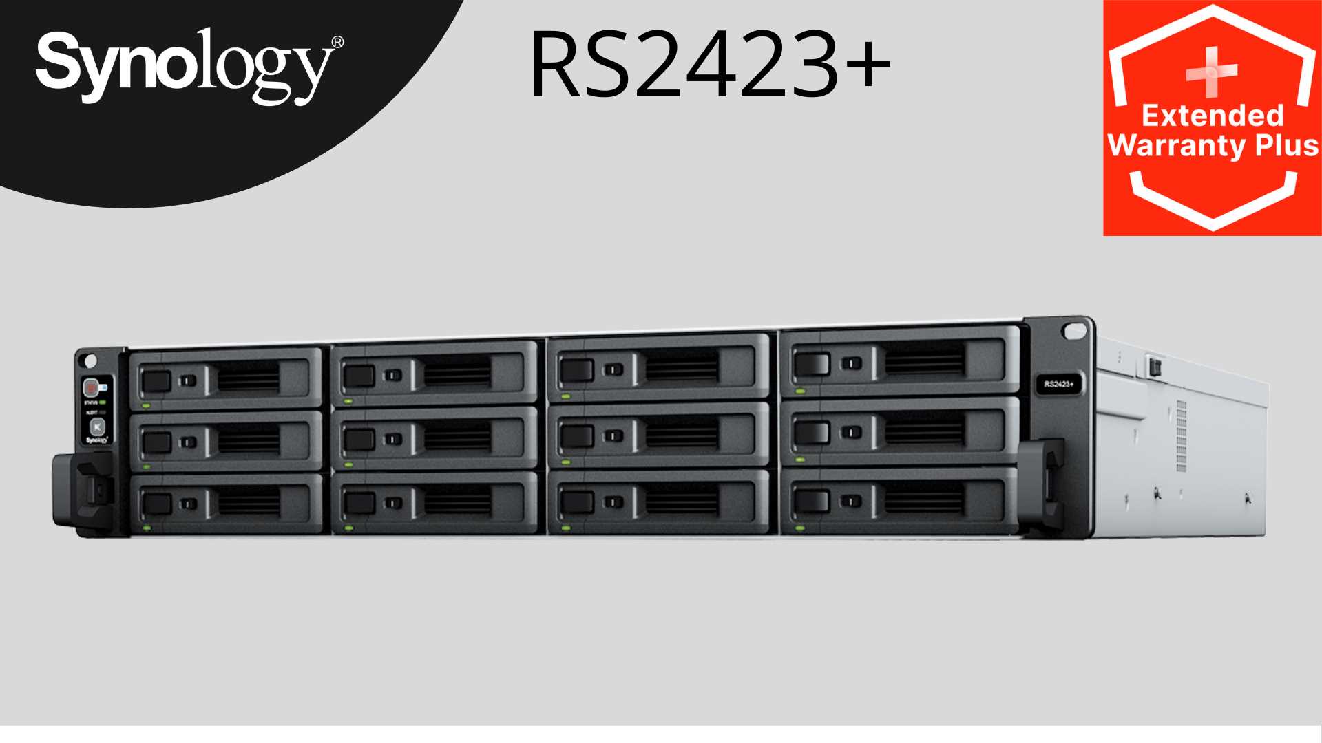 Synology RS2423+ RackStation (4C/ Ryzen V1780B/ 3, 35-3, 6GHz/ 8GBRAM/ 12xSATA/ 2xUSB3.2/ 1xminiSAS/ 2xGbE/ 1x10GbE/ 1xPCIe)3 