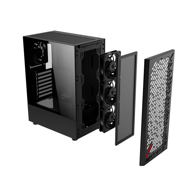 ADATA XPG case VALOR AIR Mid-Tower, bez zdroje, 4x 120mm Fan, Černá8 