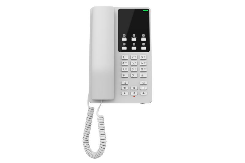 Grandstream GHP620,  hotelový VoIP telefon,  2 linky,  2 SIP účty,  PoE,  1x RJ45,  HD Audio,  3 cestná konference,  Bílý0 