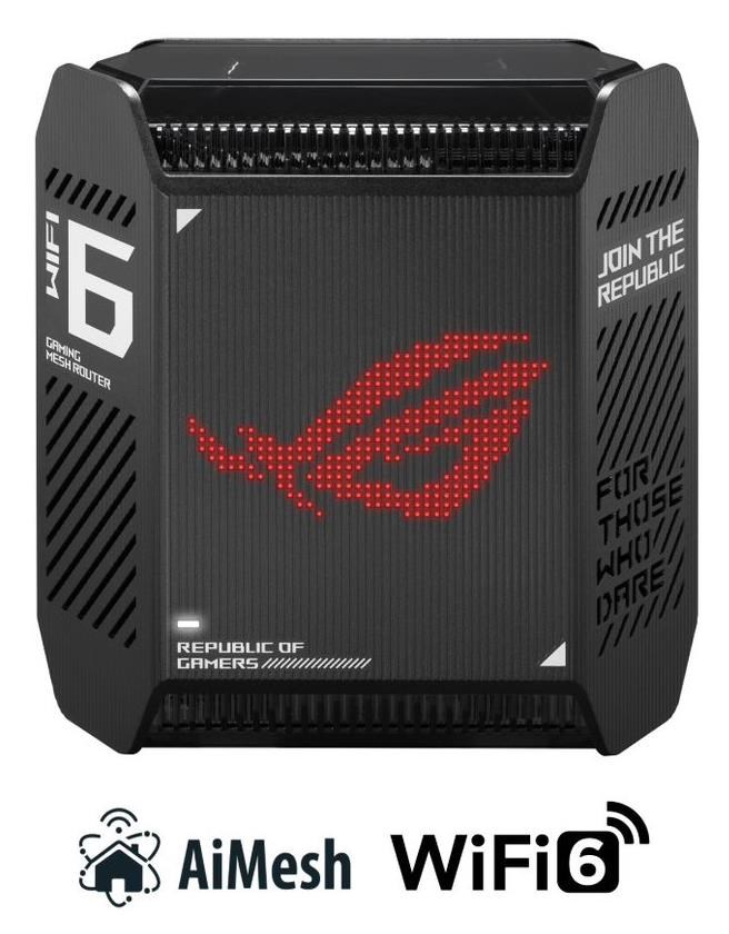 ASUS GT6 1-pack black Wireless AX10000 ROG Rapture Wifi 6 Tri-band Gaming Mesh System3 