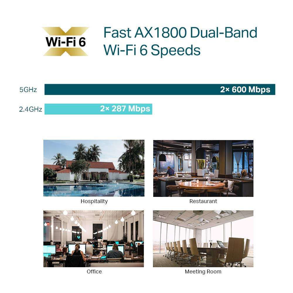 TP-Link EAP613 OMADA WiFi6 AP (AX1800, 2, 4GHz/ 5GHz, 1xGbELAN, 1xPoE-in)4 