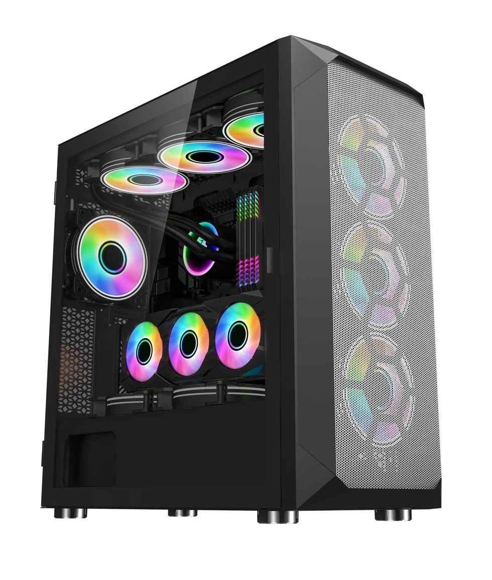 1stCOOL skříň Wind Storm Black MiddleTower,  AU,  USB3.0,  bez zdroje,  černá0 