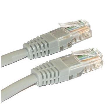 XtendLan patch kábel Cat6, UTP - 0,25m, sivý (predaj po 10 ks)