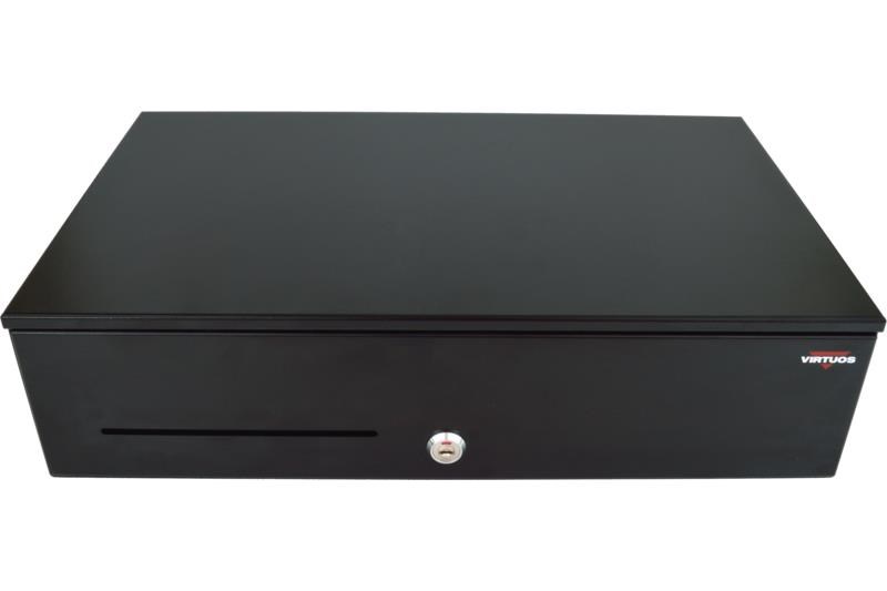 Virtuos pokladní zásuvka SK-500CB s kabelem,  kov. pořadač 8/ 8,  9-24V,  černá3 