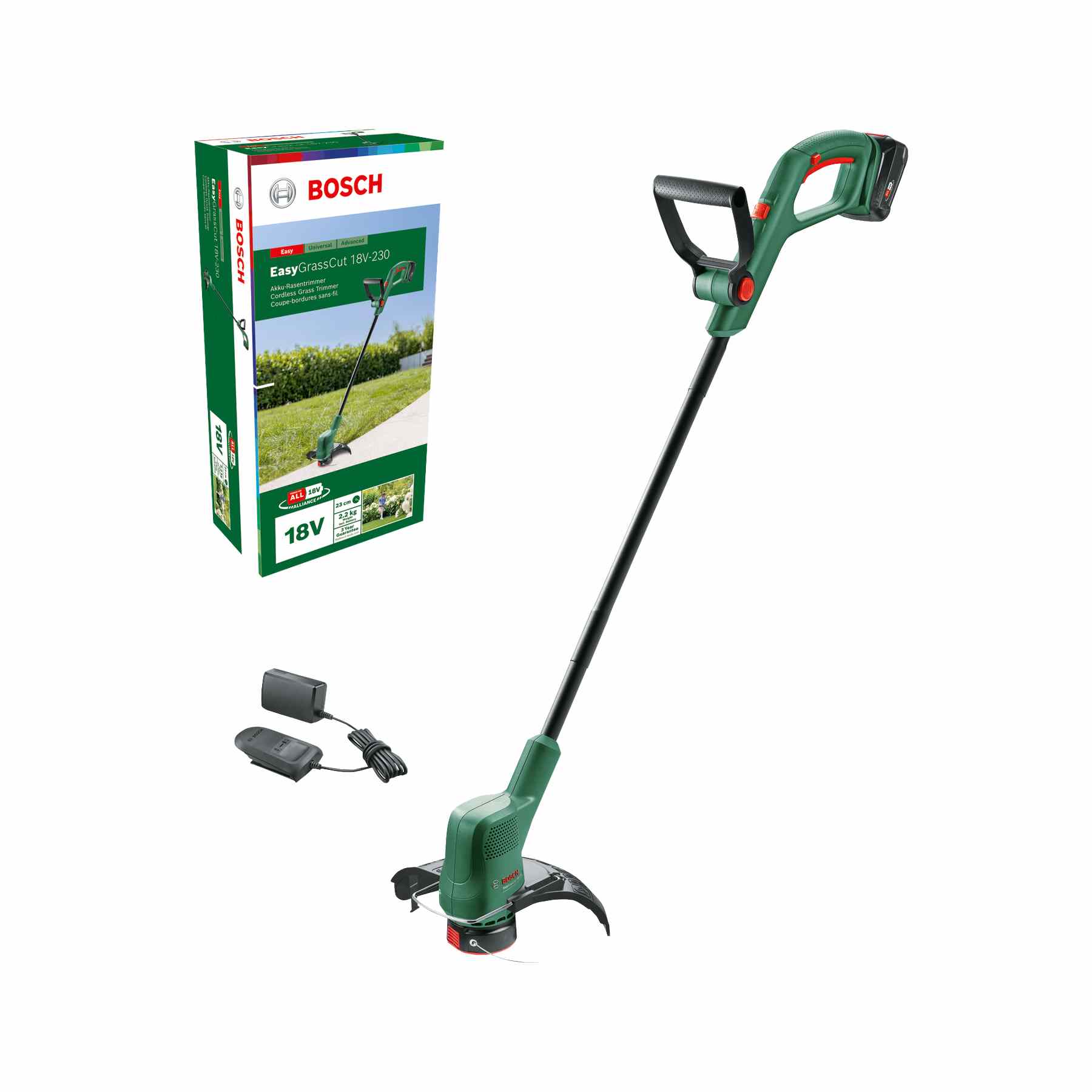 BOSCH EasyGrassCut 18V-230,  akumulátorová strunová sekačka,  18 V,  struna 23 cm0 