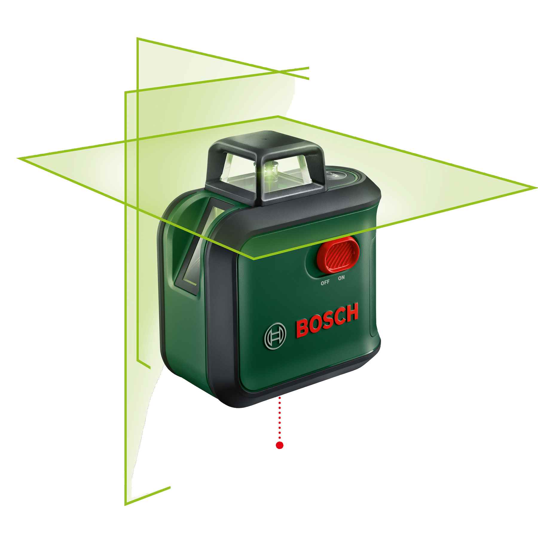 BOSCH AdvancedLevel 360,  křížový laser,  přenost +- 0, 4 mm/ m0 