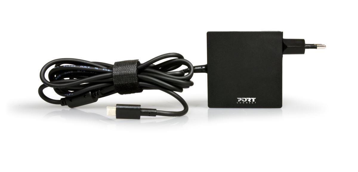 PORT napájecí adaptér k notebooku,  5-20V,  3-3, 2A,  65W,  USB-C konektor,  EU + UK1 