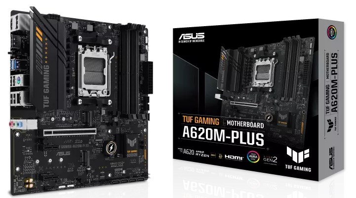 ASUS MB Sc AM5 TUF GAMING A620M-PLUS,  AMD A620,  4xDDR5,  1xHDMI,  2xDP,  mATX0 