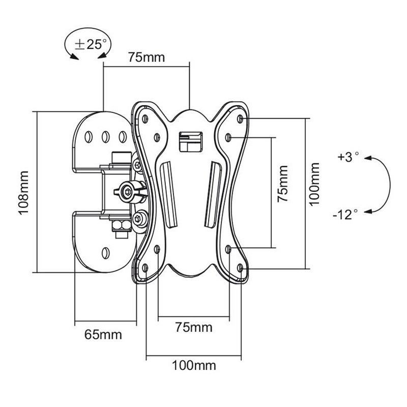 Otočný a sklopný držák monitoru Tv Fiber Mounts M6C704 