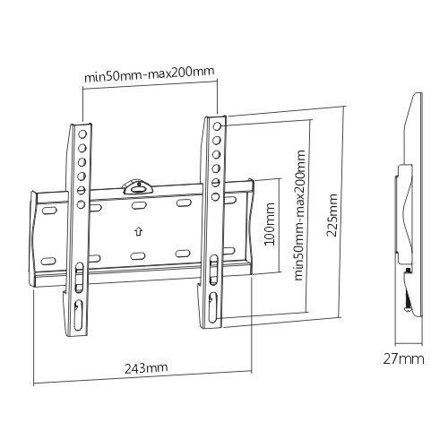 Nástěnný pevný držák na Tv i monitory Fiber Mounts FM21F2 