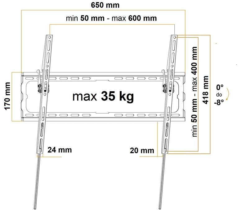 Sklopný držák Tv Fiber Mounts FM01
4 