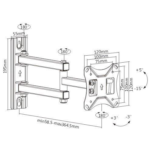 Držák na monitory a malé Tv Fiber Mounts FM2332 