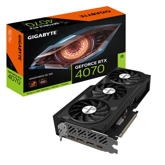 GIGABYTE VGA NVIDIA GeForce RTX 4070 WINDFORCE OC 12G,  12G GDDR6X,  3xDP,  1xHDMI0 