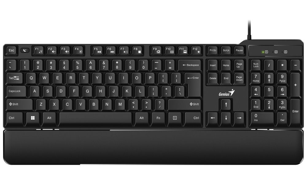 GENIUS klávesnice KB-100XP, Drátová, Ergo předložka, USB, CZ+SK layout0 