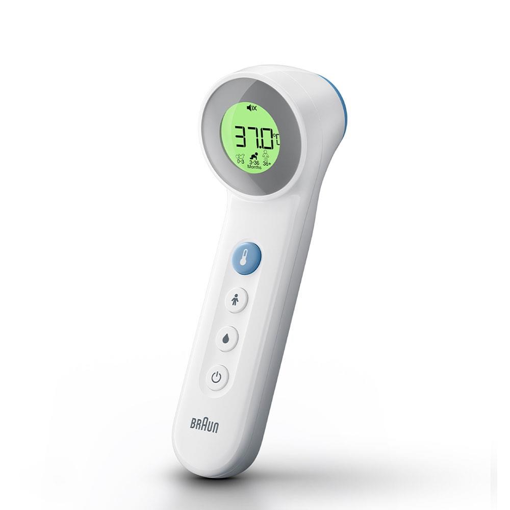 Braun BNT400WE bezkontaktní teploměr,  Age Precision,  tichý režim,  podsvícený displej,  bílý1 