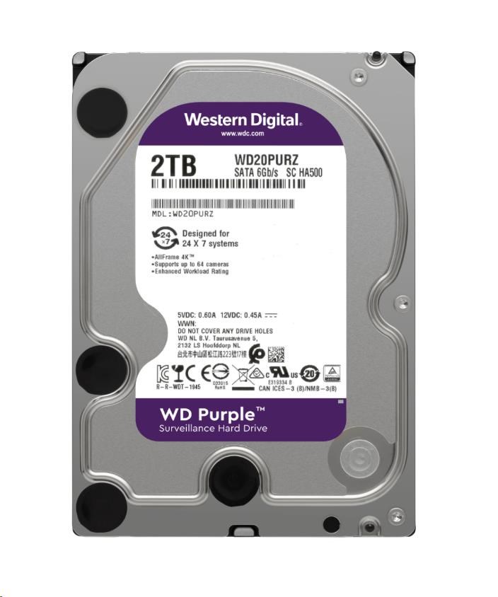 WD PURPLE WD23PURZ 2TB,  SATA III 3.5