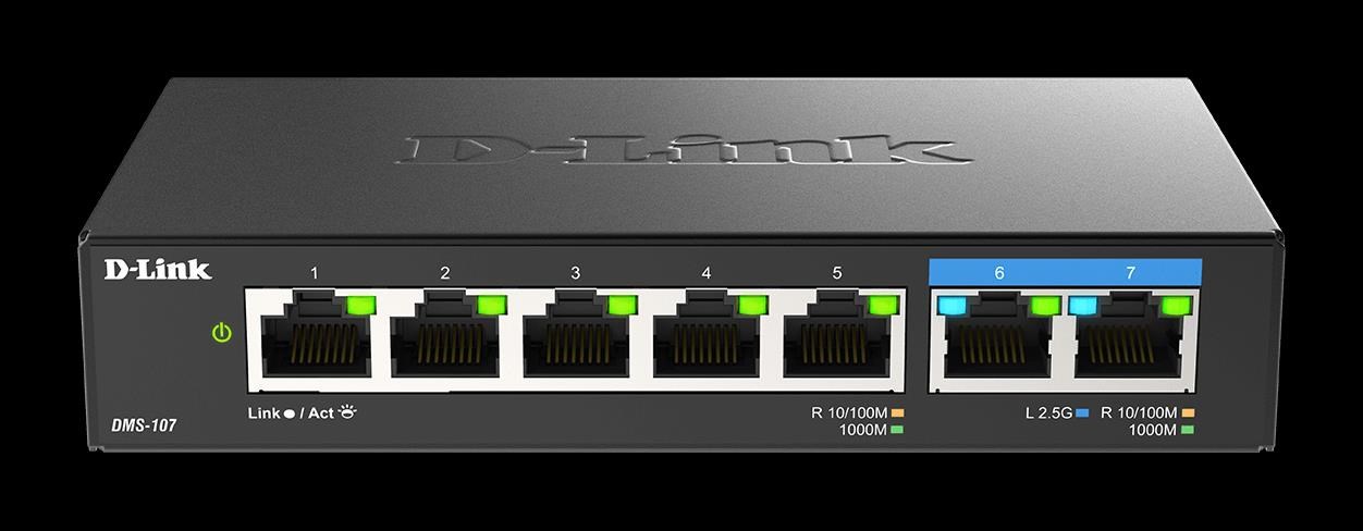 D-Link DMS-107/ E 7-Port Multi-Gigabit Unmanaged Switch0 