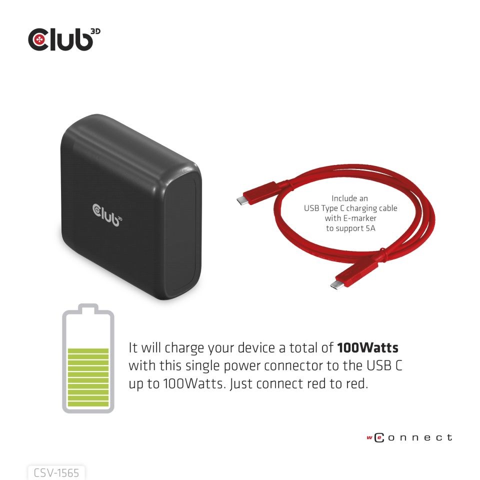 Club3D Dokovací stanice USB-C,  Triple Display DP 1.4 Alt mode Smart PD3.0 Charging Dock with 100 Watt PS2 