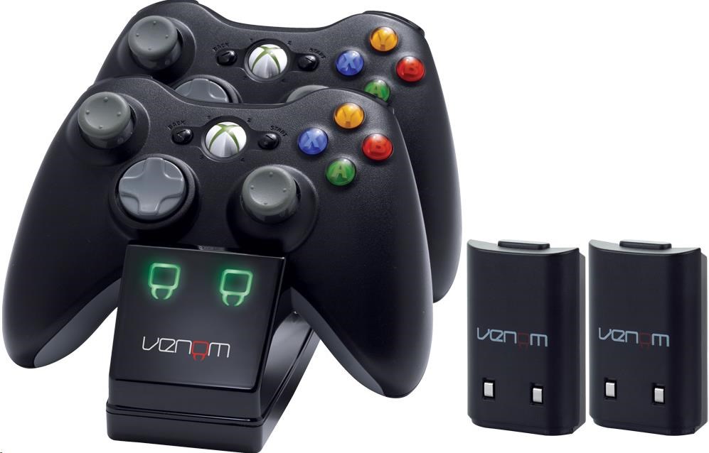VENOM VS2891 Xbox 360 Black Twin Docking Station + 2 batteries1 