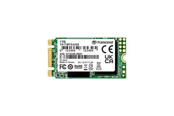 TRANSCEND SSD M.2 430S 1TB,  M.2 2242 SSD,  SATA3 B+M Key,  TLC0 