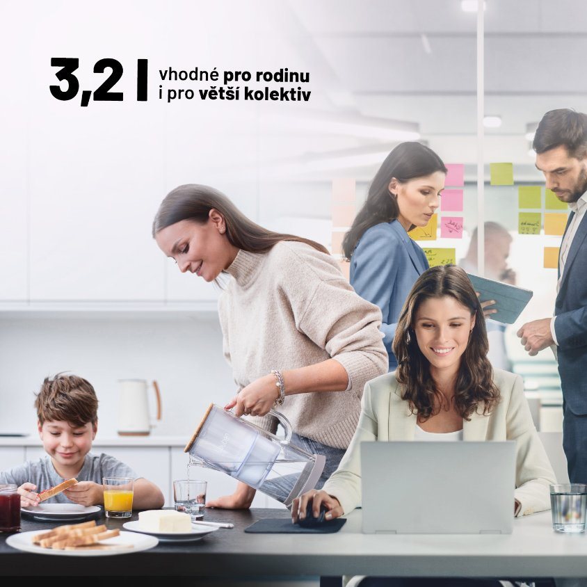 Lauben Glass Water Filter Jug 32GW - filtrační konvice4 