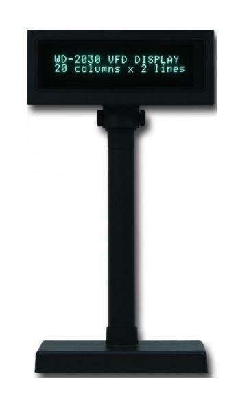 Capture 2 Line VFD Customer Display (Black) RS-232 interface0 