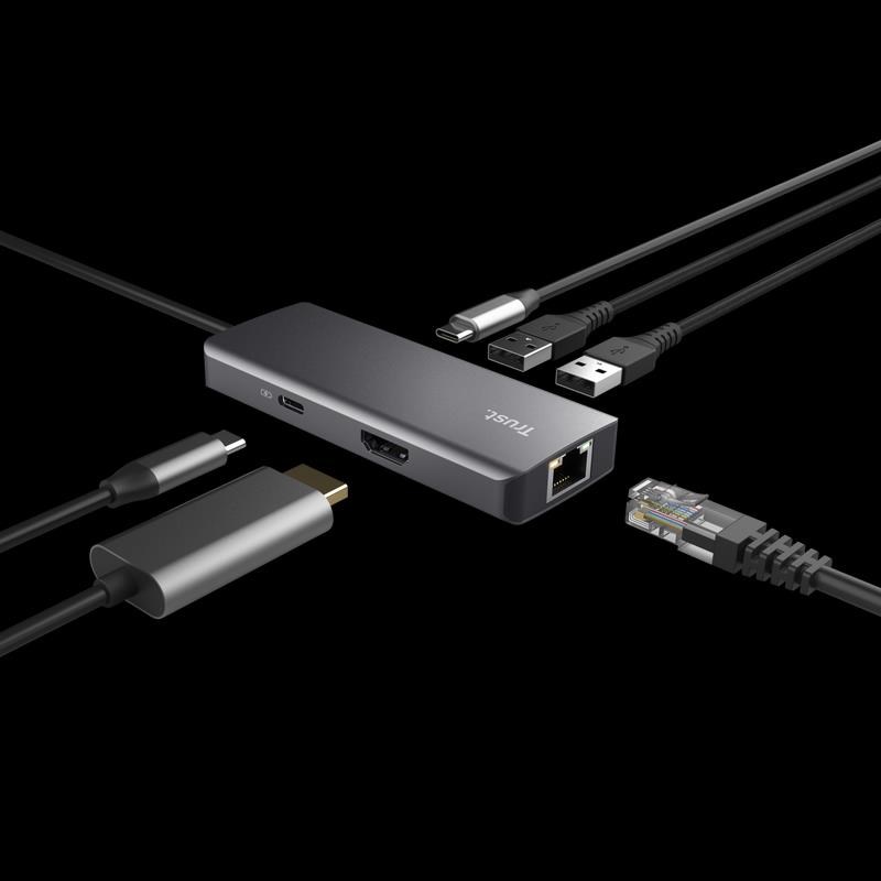 TRUST adaptér DALYX,  6-in-1 USB-C Multi-Port Adapter1 