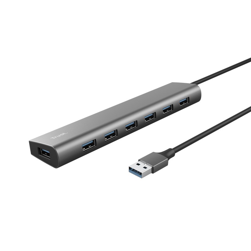 TRUST rozbočovač HALYX,  7portový rozbočovač USB 3.2 Gen1