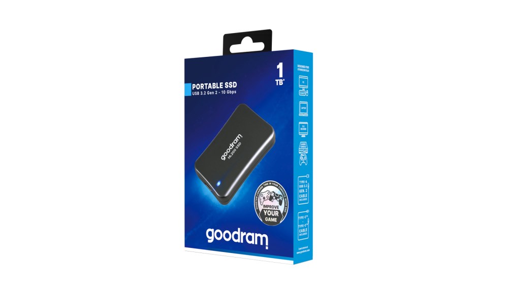 GOODRAM externí SSD HL200,  USB-C,  1TB7 