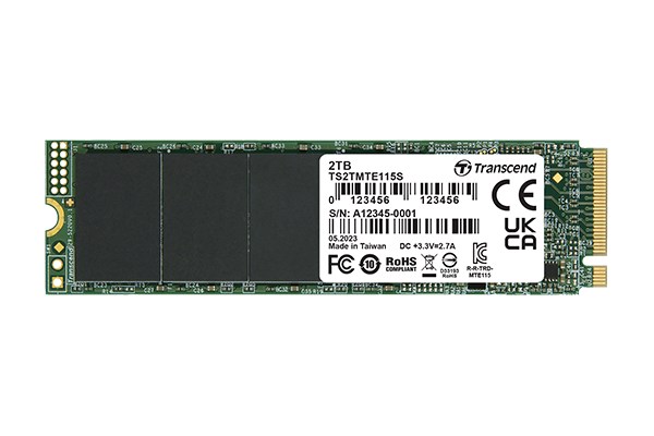 TRANSCEND SSD 115S 500GB,  M.2 2280,  PCIe Gen3x4,  NVMe,  TLC,  bez DRAM0 