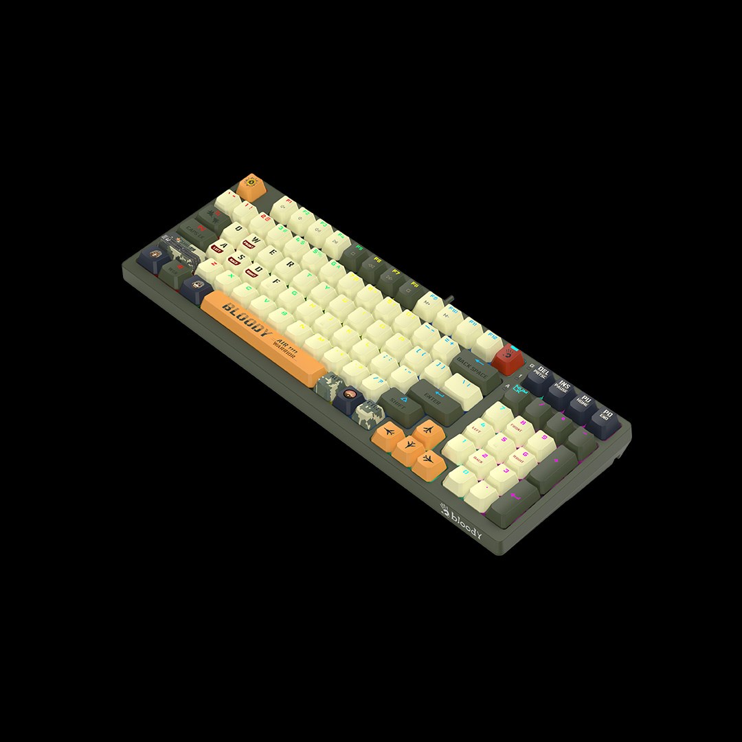 A4tech Bloody S98 Aviator RGB mechanická herní klávesnice, USB, CZ1 