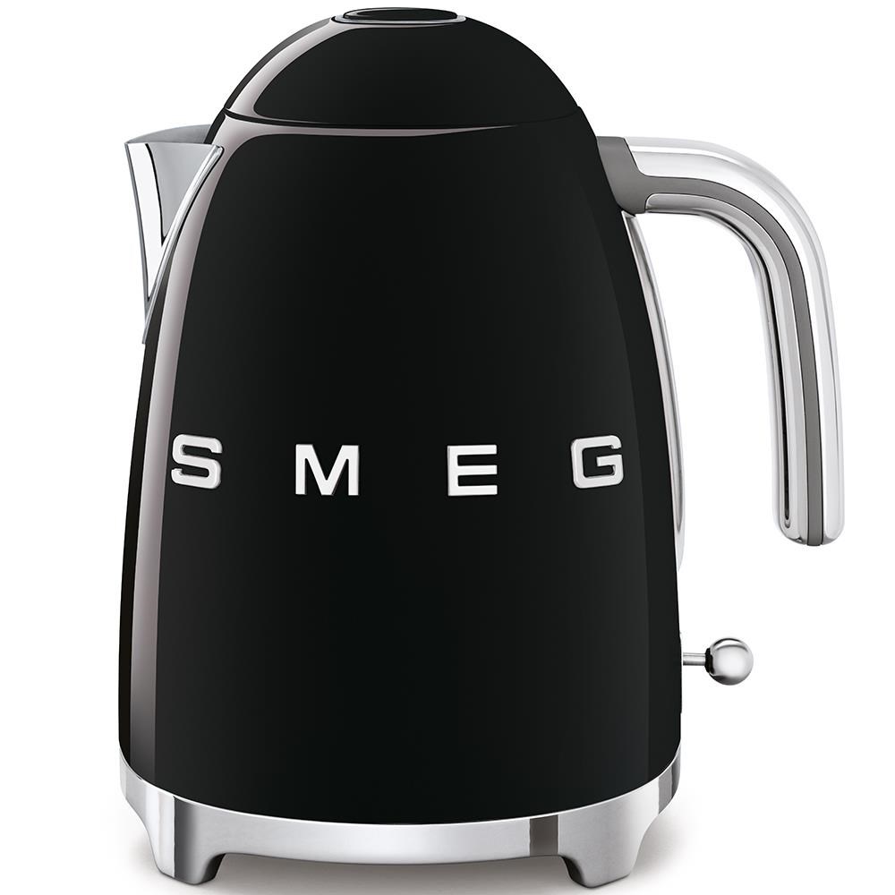 Smeg KLF03BLEU rychlovarná konvice, 1,7 l, (7 šálků), 2400 W, styl 50. let, černá0 