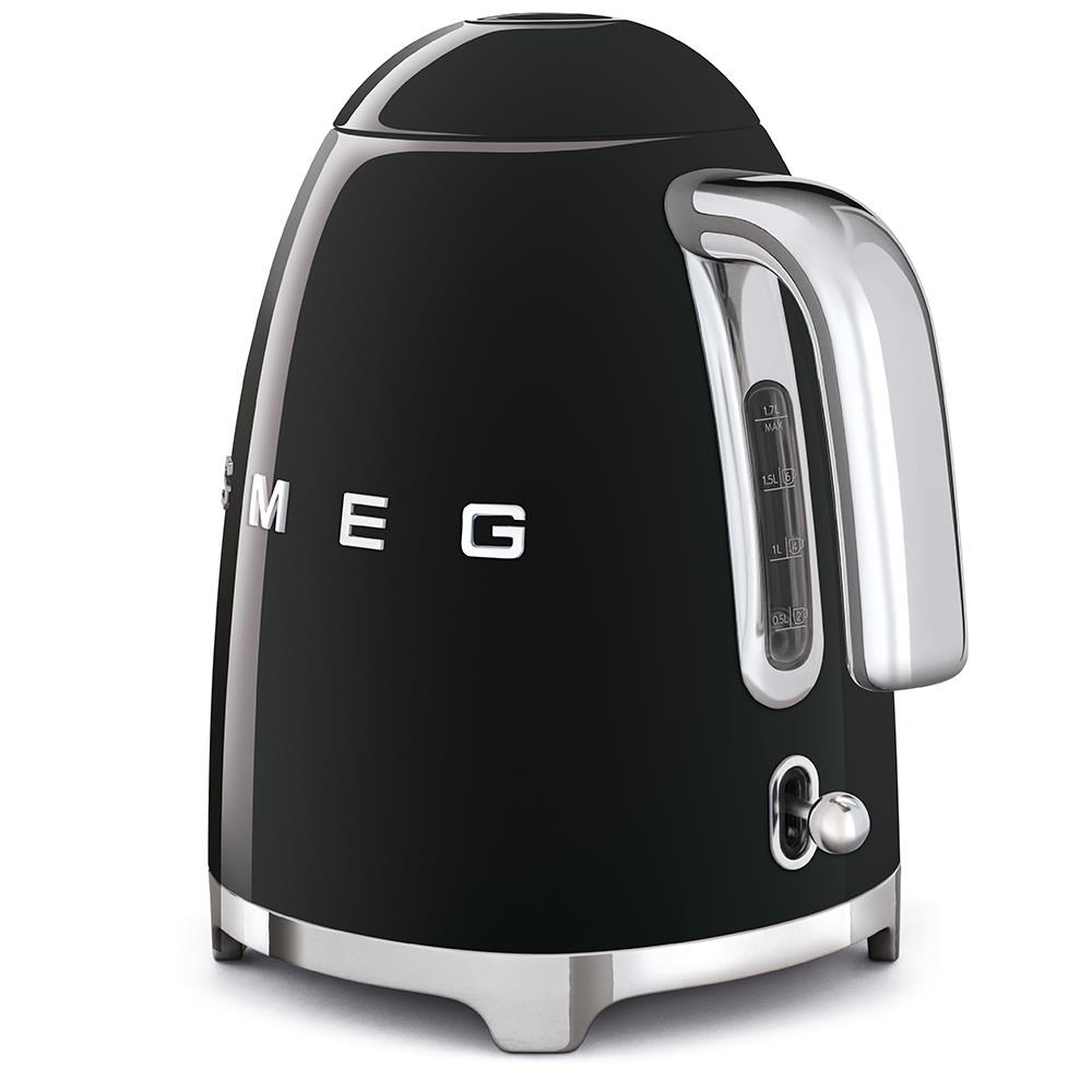 Smeg KLF03BLEU rychlovarná konvice, 1,7 l, (7 šálků), 2400 W, styl 50. let, černá3 