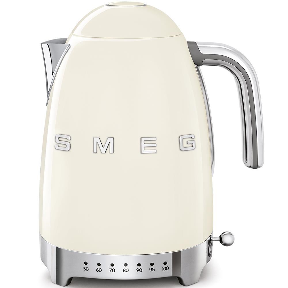 Smeg KLF04CREU rychlovarná konvice,  1, 7 l (7 šálků),  2400 W,  styl 50. let,  řízení teploty,  7 programů,  krémová1 