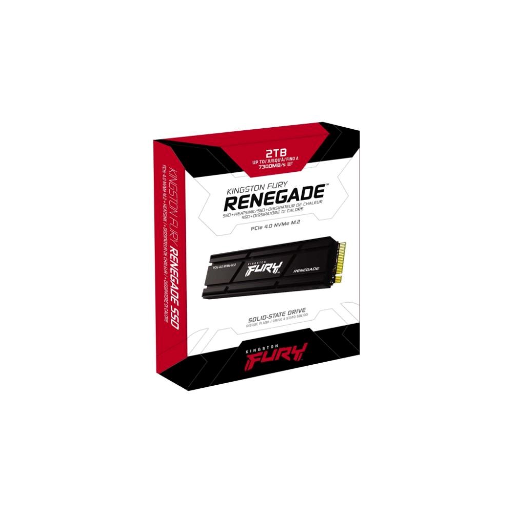 Kingston FURY RENEGADE SSD 2TB,  M.2 2280,   PCIe Gen4x4,  R:7300MB/ s; W:7000MB/ s,  Heatsink1 