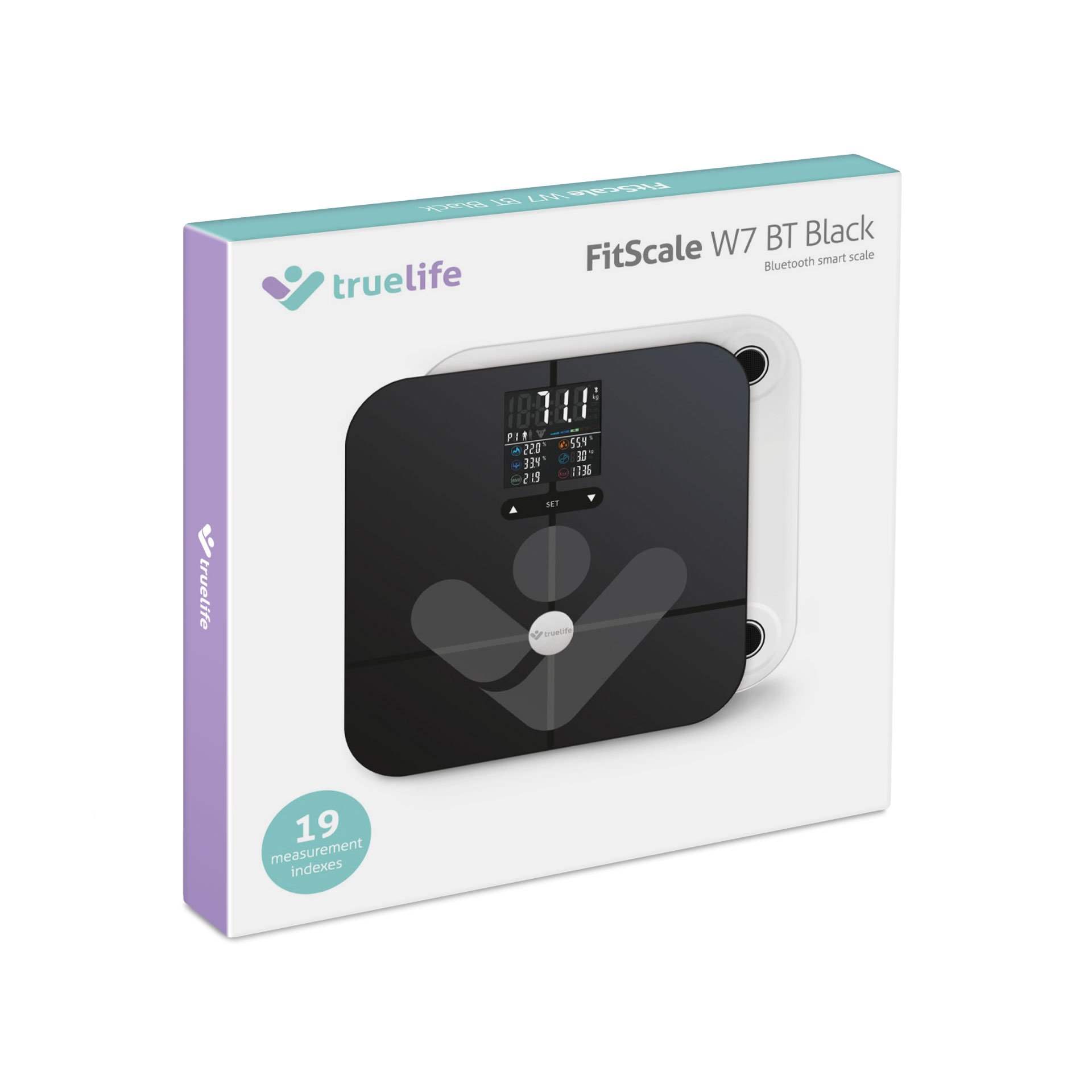 TrueLife FitScale W7 BT - Bioelektrická impedanční bluetooth váha - černá1 