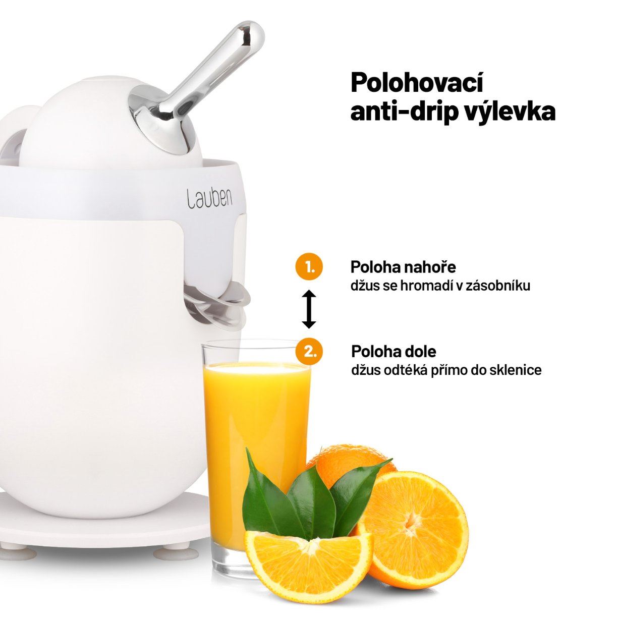 Lauben Electric Citrus Juicer 110WT - odšťavňovač6 