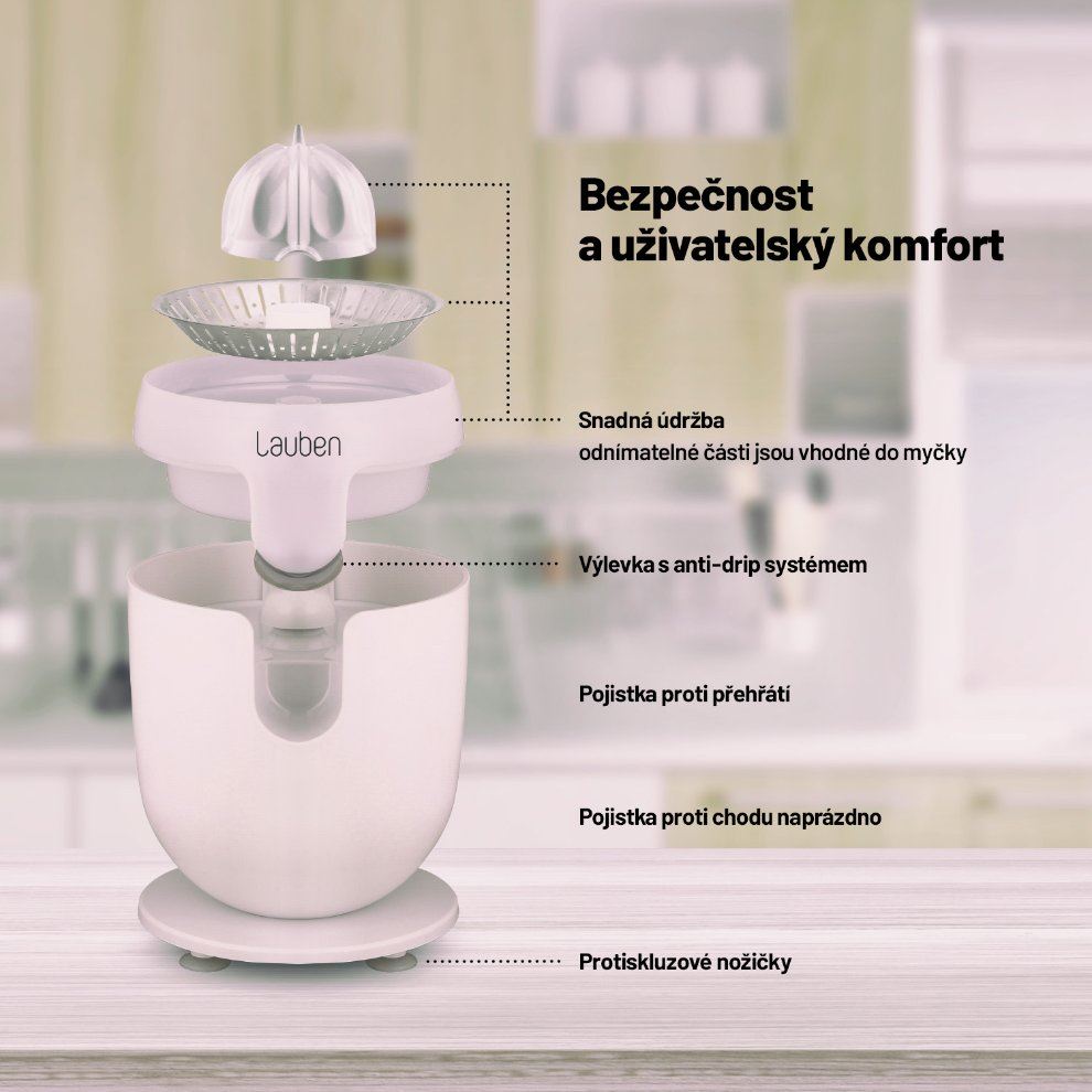 Lauben Electric Citrus Juicer 110WT - odšťavňovač2 