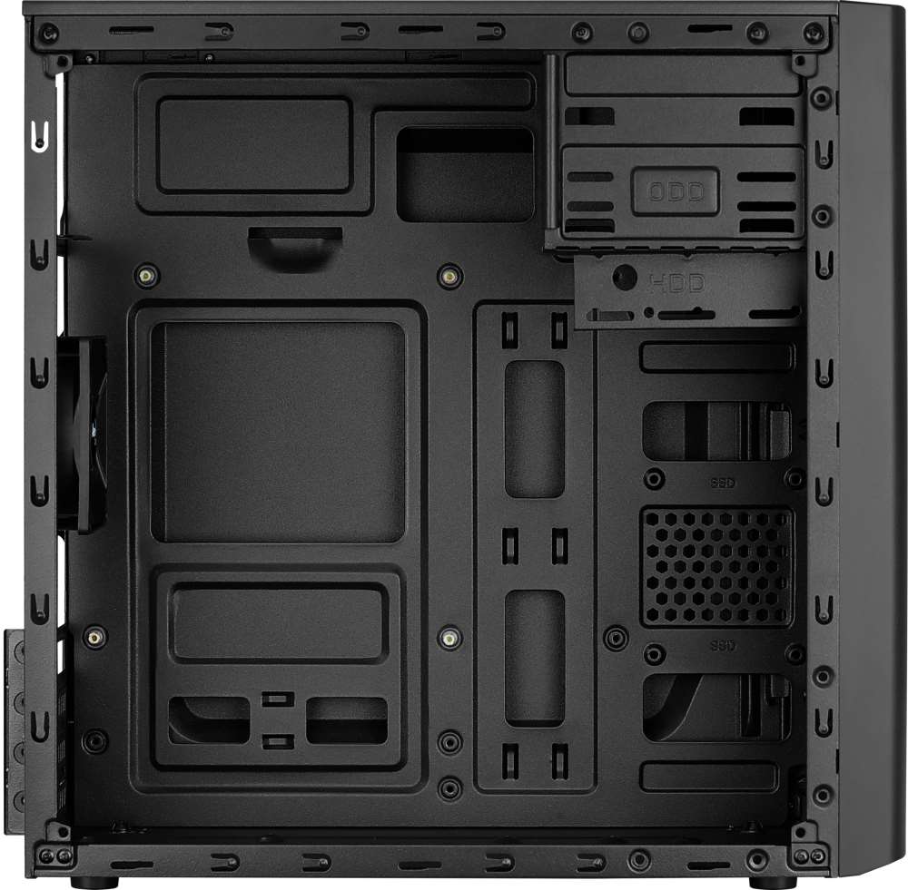 EUROCASE skříň MC X103 black,  micro tower,  1x USB 3.0,  2x USB 2.0,  2x audio,  bez zdroje4 