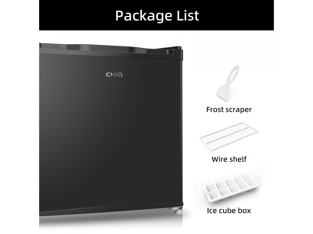 CHiQ CSD31D4E minibar, 31 litrů, 2 přihrádky, -24 °C až +10 °C, mrazák - lednice, 41 dB6 