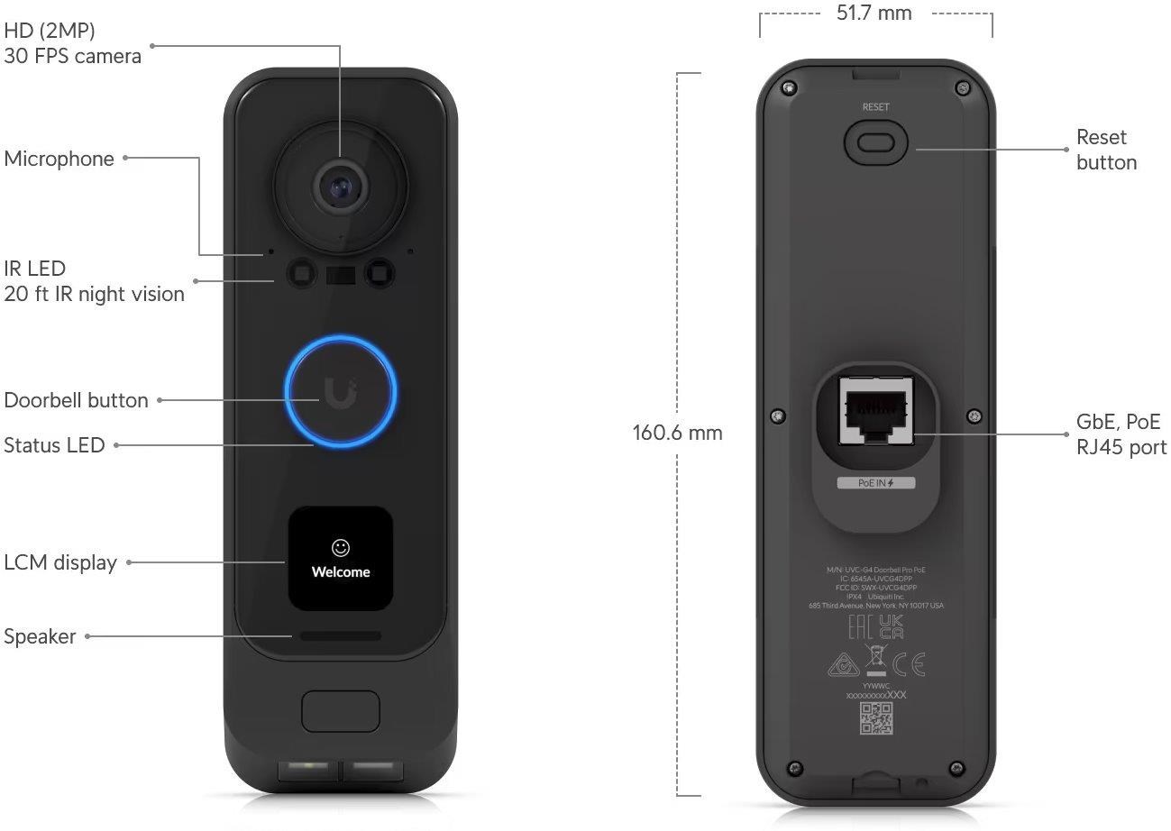 UBNT UVC-G4 Doorbell Pro PoE Kit2 