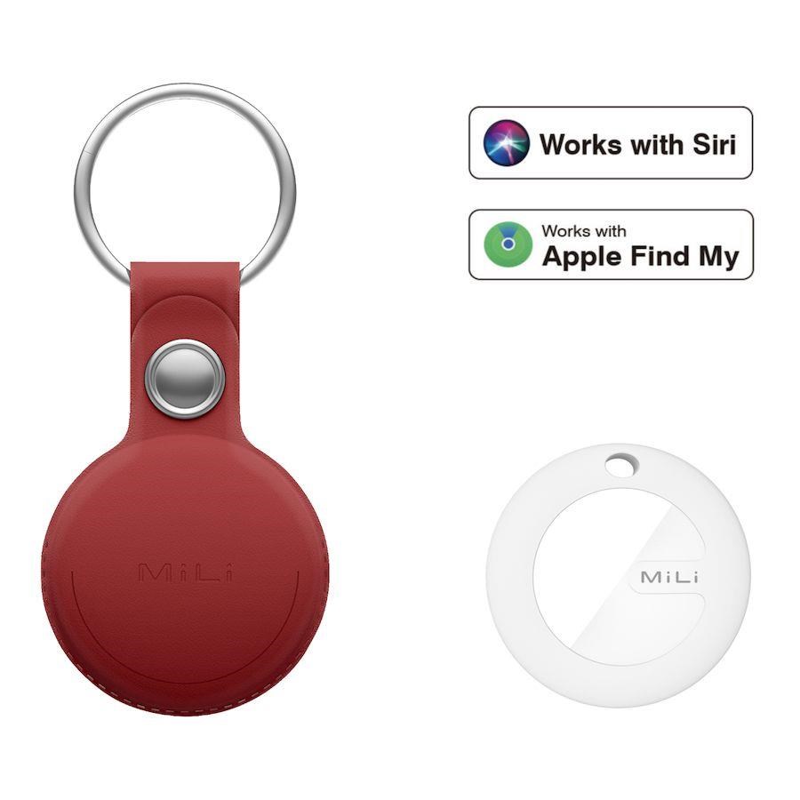 MiLi MiTag  – smart lokátor s koženou klíčenkou,  červená2 