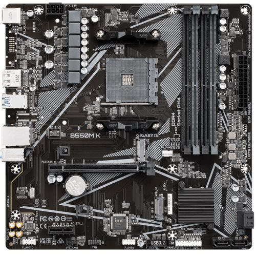 GIGABYTE MB Sc AM4 B550M K,  AMD B550,  4xDDR4,  1xDP,  1xHDMI,  mATX1 