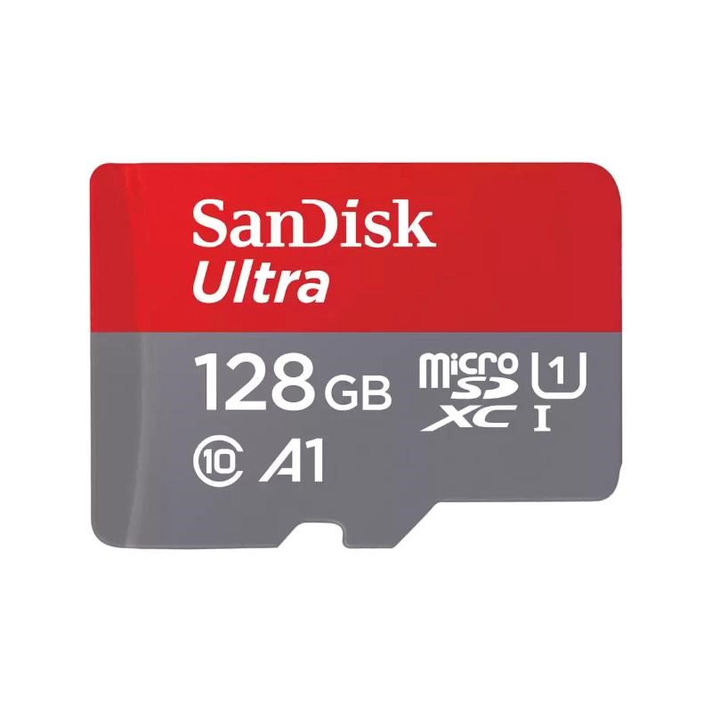 SanDisk MicroSDXC karta 128GB Ultra (140MB/ s,  A1 Class 10 UHS-I ) + adaptér