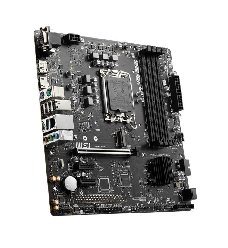MSI MB Sc LGA1700 PRO B660M-P DDR4,  Intel B660,  4xDDR4,  1xDP,  1xHDMI,  1xVGA,  mATX3 