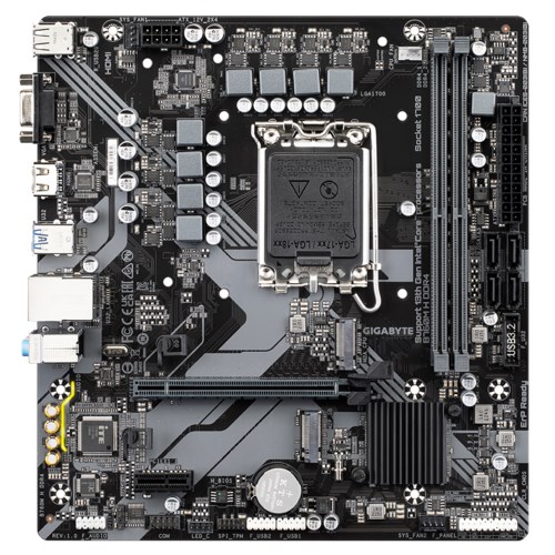 GIGABYTE MB Sc LGA1700 B760M H DDR4,  Intel B760,  2xDDR4,  1xHDMI,  1xVGA,  mATX1 