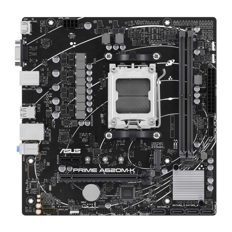 ASUS MB Sc AM5 PRIME A620M-K,  AMD A620,  2xDDR5,  1xHDMI,  1xVGA,  mATX2 