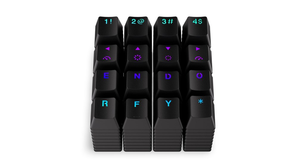 Endorfy klávesy PBT Double shot,  černá2 
